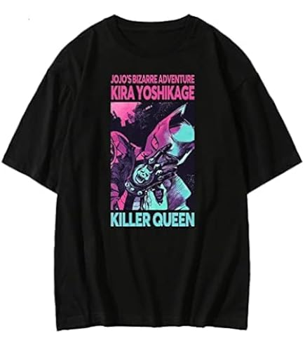 Amazon.co.jp: LOOR ジョジョの奇妙な冒険 キラークイーン Tシャツ